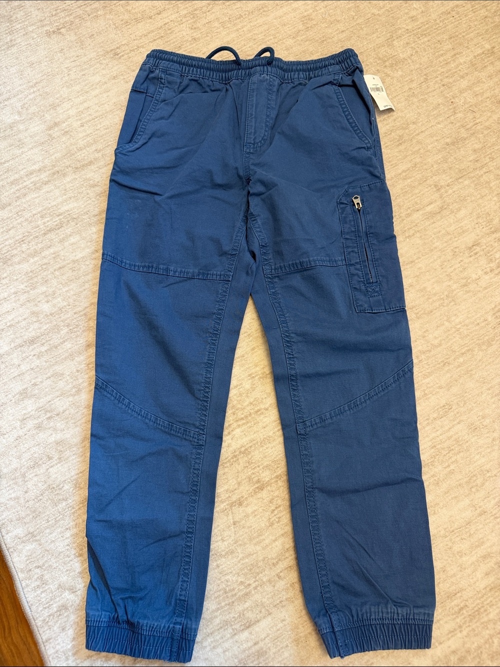 GAP Boys Navy Elastic-Waist Cargo Joggers